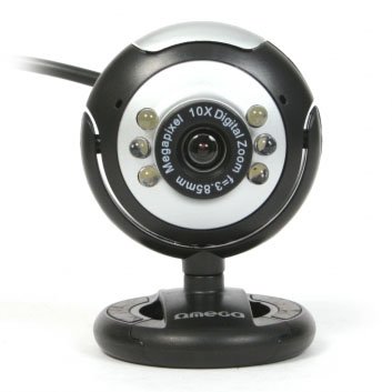 WEB-камера Omega OUW12SB, серебристо-черная WEB-камера Omega OUW12SB, серебристо-черная