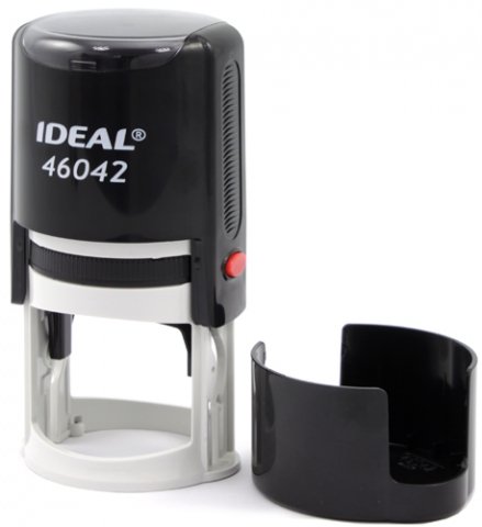 Автоматическая оснастка Ideal 46042 (в боксе, для круглых печатей) для клише печати ø42 мм, корпус черный