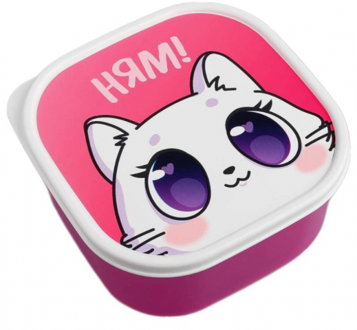 Ланч-бокс квадратный Sima Land 0,7 л, «Котик, ням» Ланч-бокс квадратный Sima Land 0,7 л, «Котик, ням»