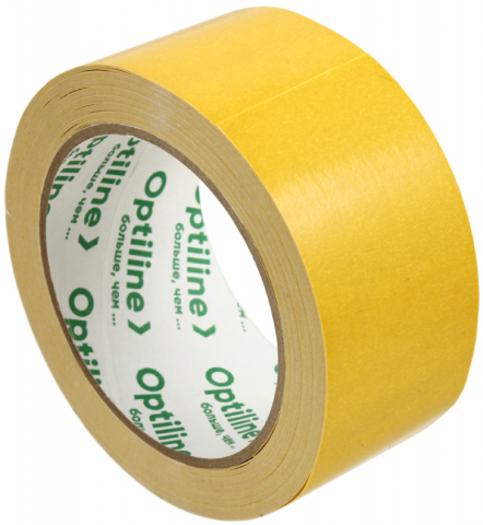 Клейкая лента двусторонняя полипропиленовая Optiline, 50 мм*25 м