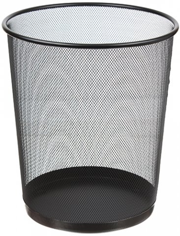 Корзина для бумаг металлическая Benedomo, 19 л, черная Корзина для бумаг металлическая Benedomo, 19 л, черная