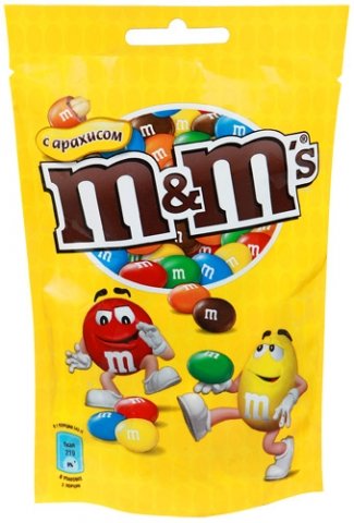 Драже M&M's, 130 г, с арахисом 