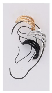 Набор серег «Каффы», 3 шт., тройная линия, разноцветные