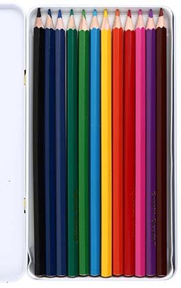 Карандаши цветные «Каляка-Маляка» (в металлическом пенале), 12 цветов, длина 175 мм