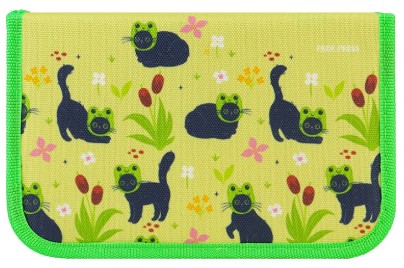 Пенал однокамерный Prof-Press, 190*115 мм, «Кот в забавной шапке»