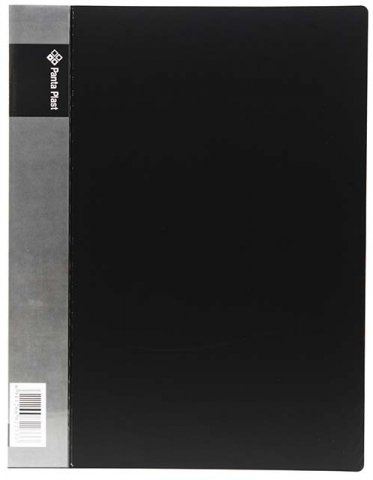 Папка пластиковая с боковым зажимом и карманом Panta plast, толщина пластика 0,6 мм, черная