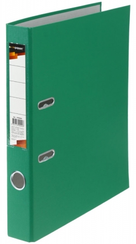 Папка-регистратор inФормат с односторонним ПВХ-покрытием , корешок 50 мм, зеленый