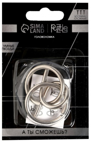 Игра-головоломка металлическая Sima-Land, «Умные гвозди №14»