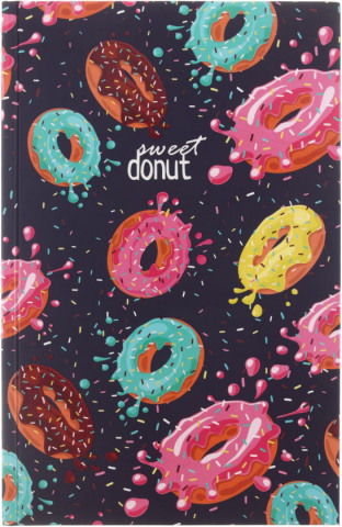 Книжка записная Brauberg Kids А5, 130*205 мм, 80 л., клетка, Donuts Книжка записная Brauberg Kids А5, 130*205 мм, 80 л., клетка, Donuts