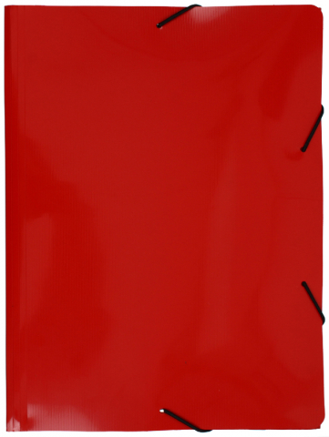 Папка пластиковая на резинке «Бюрократ» Deluxe толщина пластика 0,7 мм, красная