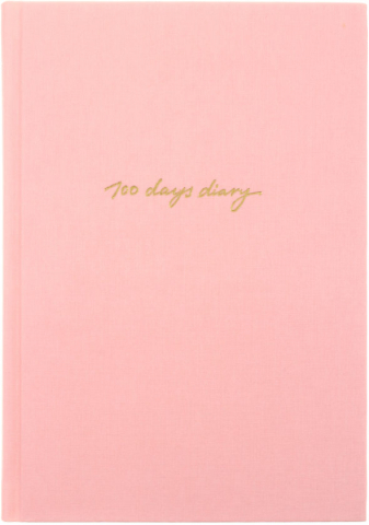 Ежедневник недатированный 100 Days Diary, 145*205 мм, 88 л., розовый