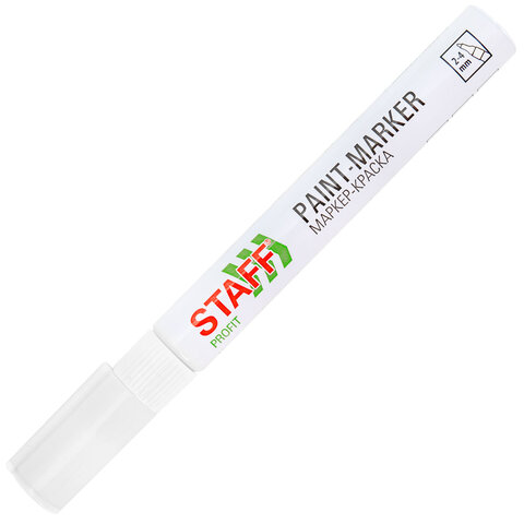 Маркер-краска лаковый Staff Profit белый