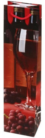 Пакет подарочный для бутылки «Пакет-принт», 10*40*9 см