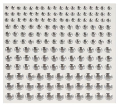 Набор страз для макияжа Sima-Land, d=3-6 мм, серебристые