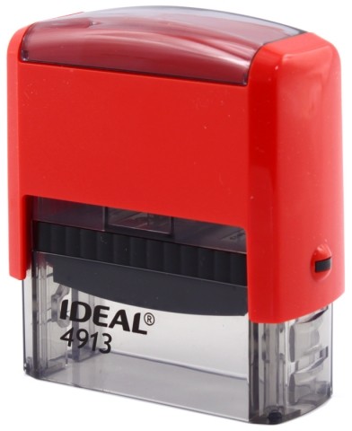 Автоматическая оснастка Ideal 4913, для клише штампа 58*22 мм, корпус красный