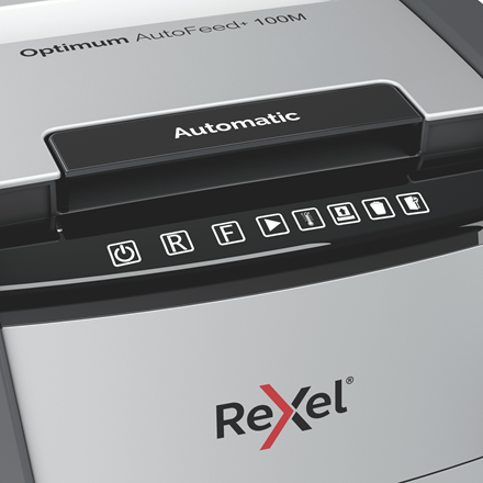 Шредер Rexel Optimum AutoFeed+ 100MP, размер частиц 2*15 мм