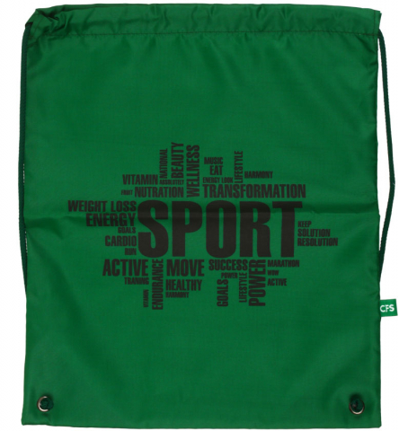 Сумка для обуви CFS Sport, 325*400 мм, зеленая Сумка для обуви CFS Sport, 325*400 мм, зеленая