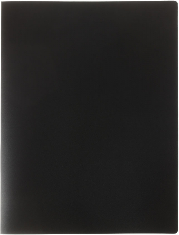 Папка пластиковая на 30 файлов «Стамм.», толщина пластика 0,5 мм, черная