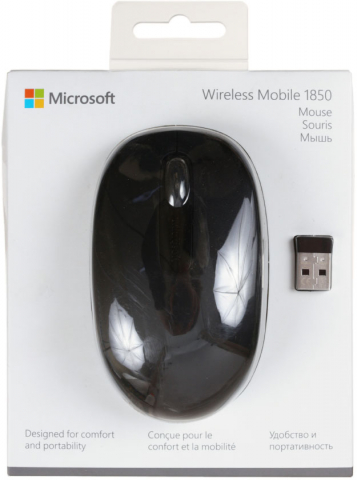Мышь компьютерная Mobile Mouse 1850, беспроводная, черная
