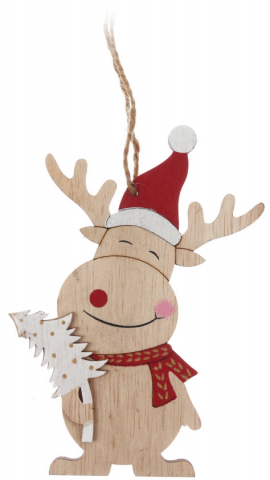Украшение елочное подвесное ErichKrause Decor, 12 см, «Олень с елкой» Украшение елочное подвесное ErichKrause Decor, 12 см, «Олень с елкой»