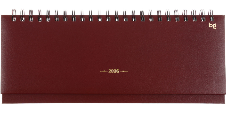 Планинг датированный на гребне на 2026 год BG Ariane 330×130 мм, 64 л., темно-красный