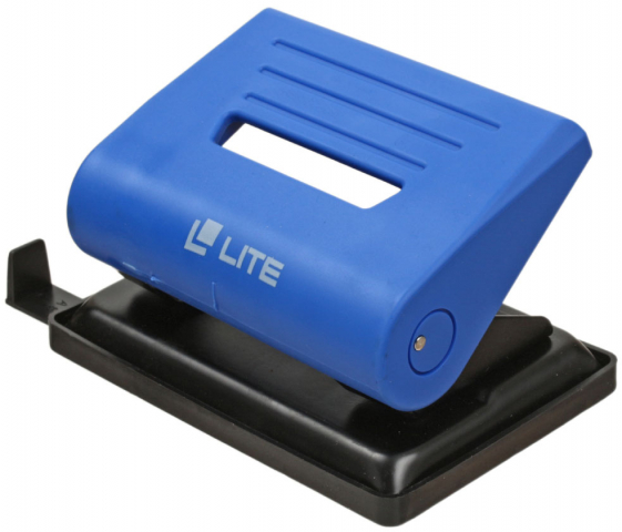 Дырокол Lite 83×100 мм, 20 л., синий