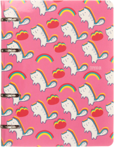 Тетрадь общая А5, 80 л. на кольцах «Канц-Эксмо», 165*210 мм, клетка, «Радужные коты» Тетрадь общая А5, 80 л. на кольцах «Канц-Эксмо», 165*210 мм, клетка, «Радужные коты»