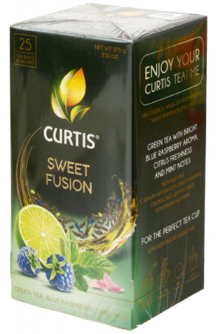 Чай Curtis, 37,5 г, 25 пакетиков, Sweet Fusion, зеленый чай с добавками