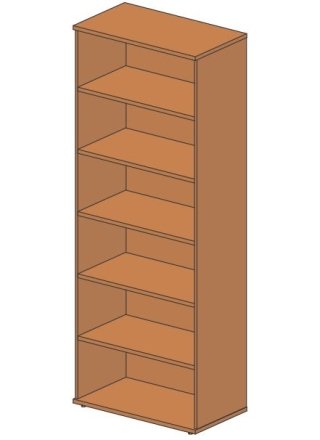 Стеллаж офисный «Рондо», 804*450*2155 мм, груша