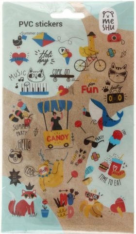 Наклейки ПВХ Meshu 10×21 см, 34 шт., Summer Party