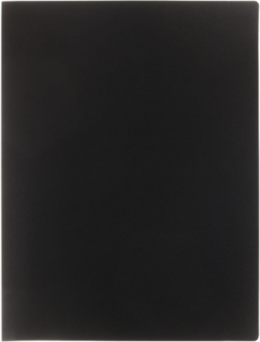 Папка пластиковая на 20 файлов «Стамм.», толщина пластика 0,5 мм, черная