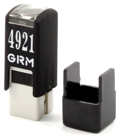 Автоматическая оснастка GRM в боксе, для печатей и штампов для клише штампа 12×12 мм, марка 4921, корпус черный