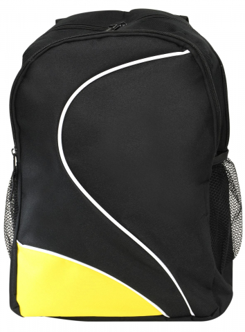 Рюкзак Creativiki Sport Basic 19,7L, 270*390*110 мм, черный с желтым