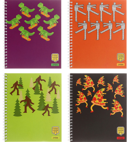 Тетрадь общая А5, 48 л. на гребне «Смешная команда», 165*200 мм, клетка, ассорти Тетрадь общая А5, 48 л. на гребне «Смешная команда», 165*200 мм, клетка, ассорти