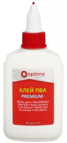 Клей ПВА Optima, 85 г (85 мл) Клей ПВА Optima, 85 г (85 мл)
