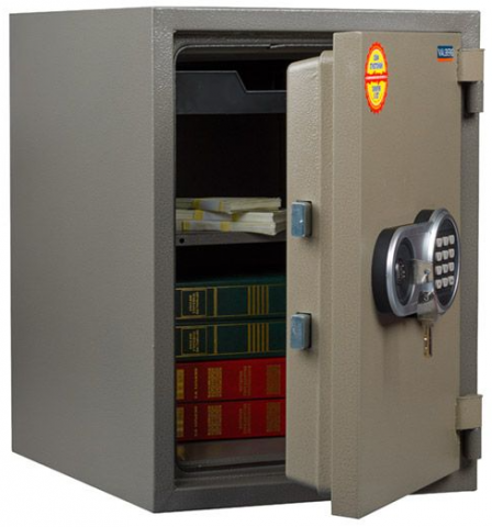 Огнестойкий сейф Valberg серии FRS с кодовым электронным и ключевым замком, FRS-49 EL: 27,9 л, 1 лоток, 1 полка