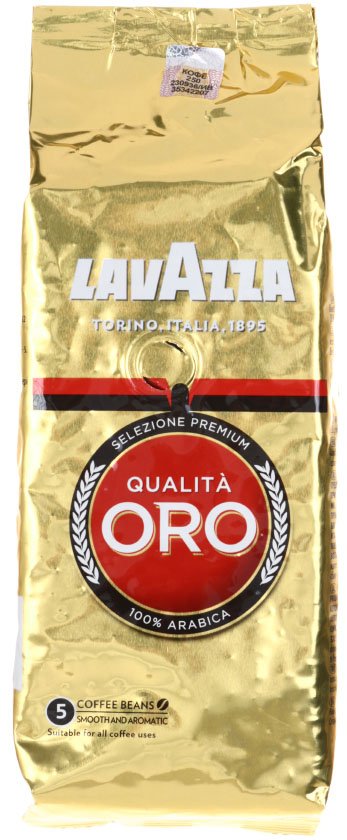 Кофе натуральный в зернах Lavazza Qualita Oro, 250 г, среднеобжаренный