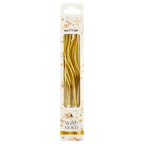 Свечи для торта с держателями Meshu Wave Gold 6 шт.