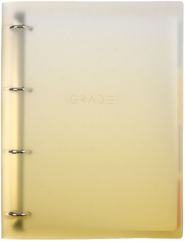 Тетрадь общая А4, 120 л. на кольцах Brauberg Grade Plastic, 235*305 мм, клетка, желтая Тетрадь общая А4, 120 л. на кольцах Brauberg Grade Plastic, 235*305 мм, клетка, желтая