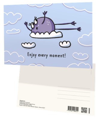 Открытка поздравительная «Попурри» 100×150 мм, Enjoy Every Moment!