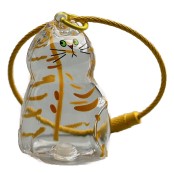 Брелок для шерсти кошачьей на тросе для ключей, рюкзака «Полосатый котик», 2,4*3*4,5 см