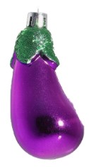 Набор елочных игрушек «Баклажан», 6 шт., 9,5*4 см, фиолетовые