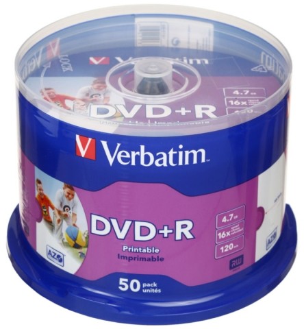 Компакт-диск DVD+R Verbatim, 16x, 50 шт., в тубе Компакт-диск DVD+R Verbatim, 16x, 50 шт., в тубе
