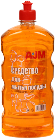Средство для мытья посуды AJM, 1000 мл, с глицерином Средство для мытья посуды AJM, 1000 мл, с глицерином