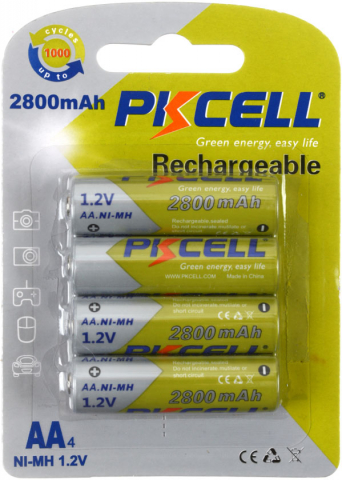 Аккумулятор Pkcell, AA, 1.2V, 2800 mAh (4 шт. в упаковке) Аккумулятор Pkcell, AA, 1.2V, 2800 mAh (4 шт. в упаковке)