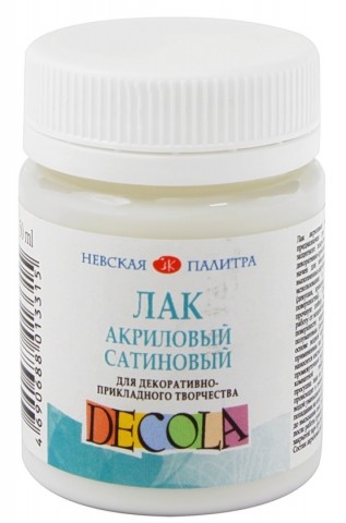 Лак акриловый сатиновый (полуматовый) Decola, 50 мл