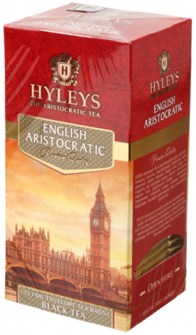 Чай Hyleys, 50 г, 25 пакетиков, «Английский Аристократический», черный чай Чай Hyleys, 50 г, 25 пакетиков, «Английский Аристократический», черный чай