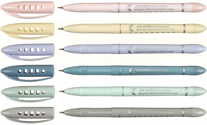 Ручка шариковая Jia Hao корпус ассорти, стержень синий