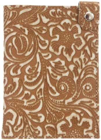 Футляр для паспорта «Кинг» 6053, 100*140 мм, с рисунком, светло-коричневый