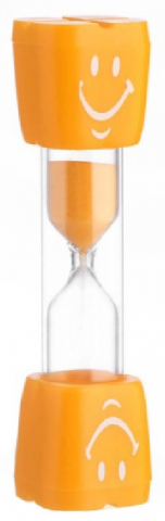 Песочные часы сувенирные Sima-Land 9×2,3 см, «Смайл», оранжевые, (таймер на 3 минуты)